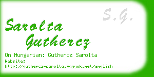 sarolta guthercz business card